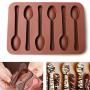 New Silicone Spoon Shape Chocolate Mold Kitchenware Jelly Ice Mould Baking Tool