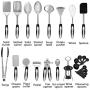 Home Hero Stainless Steel Kitchen Cooking Utensils - 25 Piece Utensil Set - Nonstick Kitchen Utensils Cookware Set with Spatula - Best Kitchen Gadgets Kitchen Tool Set