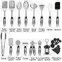 Home Hero Stainless Steel Kitchen Cooking Utensils - 25 Piece Utensil Set - Nonstick Kitchen Utensils Cookware Set with Spatula - Best Kitchen Gadgets Kitchen Tool Set