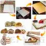 2 Pcs Luck Love Swiss Roll Cake Mat Flexible Baking Tray Jelly Roll Pan Silicone Cookies Mold Bakeware