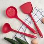Yuybei-Home Silicone kitchenware 6-Piece Silicone Kitchen Utensil Set High Heat Resistant to 446°F Hygienic One Piece Design Cookware Nonstick Heat Resistant Tools (Color : Red, Size : 6 Piece Set)