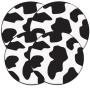 Range Kleen 5071 4 Pack Round Cow Pattern Burner Kovers with 2 8.5 Inch and 2 10.5 Inch