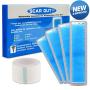 ScarOut! Silicone Scar Sheets for Scar Removal (2 Month Supply) - C Section Recovery Scar Treatment, Keloid Scar Removal and more! - 5x Silicon Sheets For Scars in two sizes - Scar Gel Silicone Tape