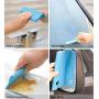 Honla 2 Pack Silicone Blade Squeegees with Hanging Hole,Compact Cleaner for Kitchen Countertops,Bathroom Shower Mirrors and Car Windows,Blue,Green