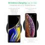 Wireless Charger 5W (2 Pack) by TalkWorks | Qi Certified Wireless Charging Pad (No Wall Adapter) for Apple iPhone XS, iPhone XS Max, iPhone XR, iPhone X, iPhone 8, Samsung Galaxy S10, 9, 8 ? Black