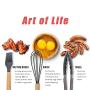 Kitchen Utensil Sets - 11 Pieces Cooking Utensils Set Silicone Spatula Set, Safe Food Grade Silicone with Premium Wood Handles, Non-Stick Heat Resistant Silicone Kitchenware