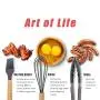 Kitchen Utensil Sets - 11 Pieces Cooking Utensils Set Silicone Spatula Set, Safe Food Grade Silicone with Premium Wood Handles, Non-Stick Heat Resistant Silicone Kitchenware