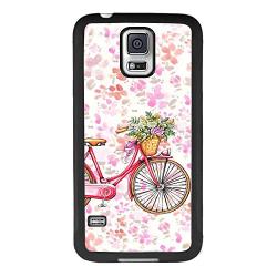 Samsung Galaxy S5 Case,Flexible Soft TPU Cover Shell,Slim Silicone Black Rubber Non-Slip Durable Design Protective Phone Case for Samsung Galaxy S5 -Bicycle