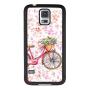 Samsung Galaxy S5 Case,Flexible Soft TPU Cover Shell,Slim Silicone Black Rubber Non-Slip Durable Design Protective Phone Case for Samsung Galaxy S5 -Bicycle