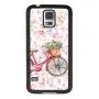 Samsung Galaxy S5 Case,Flexible Soft TPU Cover Shell,Slim Silicone Black Rubber Non-Slip Durable Design Protective Phone Case for Samsung Galaxy S5 -Bicycle