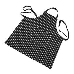 Nolvalz - Aprons - Baking Ware Zebra Chalk Stripes Bib Apron With Pockets - Ware Cookware Steam Insert Dish Home Cook Tool Utensil Kitchenware Kitchen Spatula Silicon Cutlery Ladle Induction Steamer