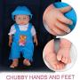 Vollence 16 inch Realistic Lifelike Baby Doll That Look Real,Not Vinyl Material Dolls,Real Full Silicone Reborn Baby Dolls,Soft Handmade Newborn Silicone Baby Doll -Boy