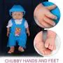 Vollence 16 inch Realistic Lifelike Baby Doll That Look Real,Not Vinyl Material Dolls,Real Full Silicone Reborn Baby Dolls,Soft Handmade Newborn Silicone Baby Doll -Boy