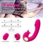 Powerful 7 Sucking Toys, Waterproof Handheld Wand Massager with Heating, Medical Silicone,USB Rechargeable