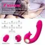 Powerful 7 Sucking Toys, Waterproof Handheld Wand Massager with Heating, Medical Silicone,USB Rechargeable