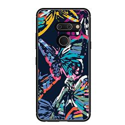 LG G8 ThinQ Case,Flexible Soft TPU Cover Shell,Slim Silicone Black Rubber Non-Slip Durable Design Protective Phone Case for LG G8 ThinQ -Butterfly