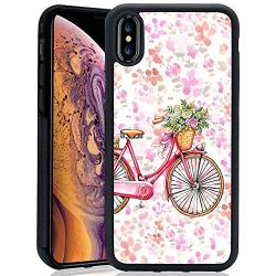 iPhone Xs iPhone X Case,Flexible Soft TPU Cover Shell,Slim Silicone Black Rubber Non-Slip Durable Design Protective Phone Case for iPhone Xs iPhone X -Bicycle