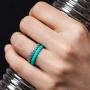 ThunderFit Womens Thin Swivel Rings, 10 Rings / 8 Rings / 4 Rings / 1 Ring - Stackable Silicone Wedding Rings - 2.5mm Wide - 2mm Thick