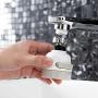 quysvnvqt Water Filter Kitchen Water-Saving Shower Filter Faucet Tap Water Valve Splash Regulator Tool for Home Kitchen - White + Beige