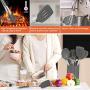 Silicone Cooking Utensil Set, AILUKI Kitchen Utensils 14 Pcs Cooking Utensils Set,Non-stick Heat Resistant Silicone,Cookware with Stainless Steel Handle - Grey