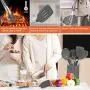 Silicone Cooking Utensil Set, AILUKI Kitchen Utensils 14 Pcs Cooking Utensils Set,Non-stick Heat Resistant Silicone,Cookware with Stainless Steel Handle - Grey