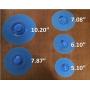 Happy Gourmet Set of 5 Kitchenware Silicone Suction Lids and Food Covers, Blue