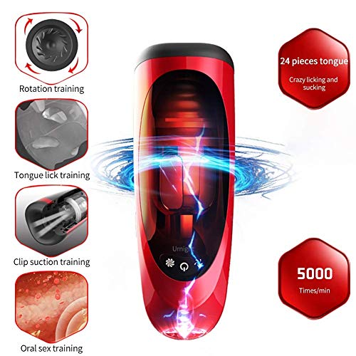 Twokawish Soft Silicone Mens Handsfree Male Mā;s/t?r-bāt~ór Pocket Pú-ss^y Toy for Men V-ágǐná Real Virgin Pú-ss^y V:íb`rá-t?r Oral ?nal Adult Toys,T-Shirt (Color : Red)