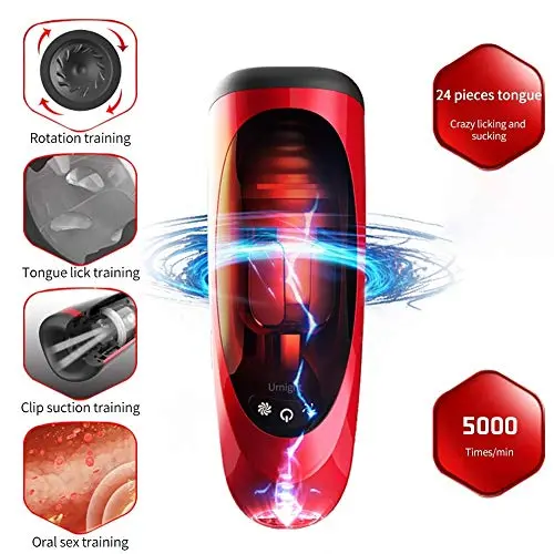 Twokawish Soft Silicone Mens Handsfree Male Mā;s/t?r-bāt~ór Pocket Pú-ss^y Toy for Men V-ágǐná Real Virgin Pú-ss^y V:íb`rá-t?r Oral ?nal Adult Toys,T-Shirt (Color : Red)