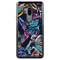 LG G7 ThinQ Case,Flexible Soft TPU Cover Shell,Slim Silicone Black Rubber Non-Slip Durable Design Protective Phone Case for LG G7 ThinQ -Butterfly