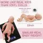 Vollence 22 inch Realistic Reborn Baby Doll,Not Vinyl Material Dolls,Real Full Body Silicone Baby Dolls,Handmade Lifelike Newborn Baby Doll - Boy
