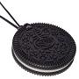 Munchables Biscuit Chewable Necklace - Sensory Chew Jewelry for Kids (Black)