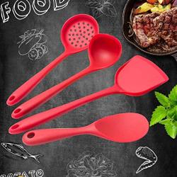 Silicone Spatula,4pcs/Set Silicone Spatula Turner Slotted Spoon Ladle Spoon Spatula Silicone Kitchenware Set Kitchen Cooking Tools