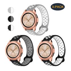 Valband Compatible Samsung Galaxy Watch (42mm) Band/Galaxy Watch Active (40mm) Bands, Soft Silicone 20mm Watch Band Replacement Sport Strap Wristband for Women Men