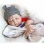 iCradle Full Body Vinyl Silicone Reborn Toddler Doll 18" 45cm Realistic Looking Reborn Baby Boy Dolls Real Lifelike Anatomically Correct Magnetic Mouth Dummy Fashion Dollls