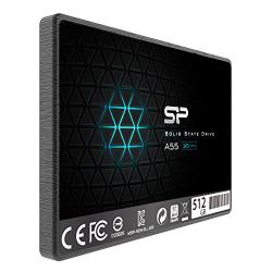 Silicon Power 512GB SSD 3D NAND A55 SLC Cache Performance Boost SATA III 2.5" 7mm (0.28") Internal Solid State Drive (SP512GBSS3A55S25)