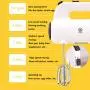 BINZHI Egg Beater Electric Household Mini Baking Hand-held Automatic Eggbeater Cream Hair Cake Cake Mixer - White Kitchen gadget
