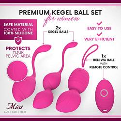 Kegal Balls for Tightening ? 2-in-1 Pelvic Exercise Balls with Remote ? Bladder Control & Pelvic Floor Strengthening Device ? 100% Silicone & Easy to Clean (New) (Peach)