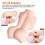 Lifelike Female Torso Pussycat TPE Doll for Men Realistic Adult Sex Toy - Male Masturbators Realistic Pussy Ass and Soft C Cup Silicone Breast Love Doles for Man Masurbation Gags Gift, Six Toys Tshirt