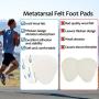 40 Pieces Metatarsal Felt Feet Pads Insert Pads Ball of Foot Cushion Pain Relief Forefoot Support Adhesive Foam Foot Cushion Pad for Men and Women 1/4 Inch Thick (White)