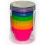 Pantry Elements Silicone Cupcake Baking Cups Liners, 24 Pack Vibrant Silicone Molds Muffin Liners Cups with Bonus Screw Top Storage Jar