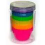 Pantry Elements Silicone Cupcake Baking Cups Liners, 24 Pack Vibrant Silicone Molds Muffin Liners Cups with Bonus Screw Top Storage Jar