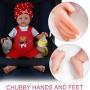 Vollence 18 inch Reborn Full Silicone Baby Doll,Not Vinyl Material Dolls,Real Full Body Silicone Baby Dolls,Realistic Baby Dolls That Look Real, Handmade Lifelike Silicone Baby Doll - Girl