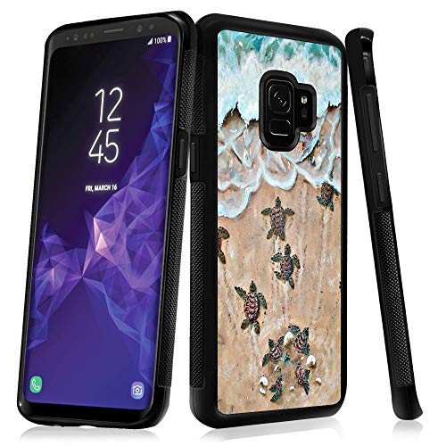 Samsung Galaxy S9 Case, Baby Turtle Shock-Absorption TPU Rubber Bumper Samsung Galaxy S9 Case, Ultra Thin Slim Protective Cover for Samsung Galaxy S9-Black