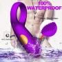 Cock Ring Vibrating Penis Ring Waterproof Rechargeable Couple Vibrator with 12-Speed Vibrations, Full Silicone Powerful Clitoris Stimulator Vibrators Adult Sex Toy by MELO (Purple)