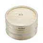 VonShef Premium 2 Tier Bamboo Steamer with Stainless Steel Banding Includes 2 Pairs of Chopsticks and 50 Wax Steamer Liners, Perfect For Steaming Dim Sum Dumplings Buns Vegetables Fish Rice, 10 Inches
