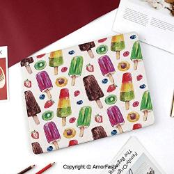 Flip Folio Stand Case Cover for Samsung Galaxy Tab E 9.6 SM-T560,Sweet Decor,Yummy Cute Vivid Ice Creams with Fruit and Chocolate Flavors Kiwi Watercolor Design,Multi