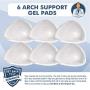 Dr. Fredericks Original Peel & Stick Foot Arch Support Gel Pads - 6 Pieces - High Arch Cushions - Relieves Pain from PES Cavus