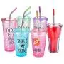 Kitchenware 8 PCS Reusable Silicone Tips Stainless Steel Drinking Straws + 2 PCS Cleaner Brushes Set Kit With Cashmere Bag, 2666mm Kitchen supplies