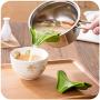 CROWN 2pcs Kitchenware Leak-Proof Pot with Silicone Edge Deflector Soup Filter Tool, Suitable for Bowls, pots and Pans, Green