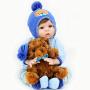 Aori Realistic Baby Doll Lifelike Reborn Baby Boy Doll 22 Inch with Plush Teddy Accessories